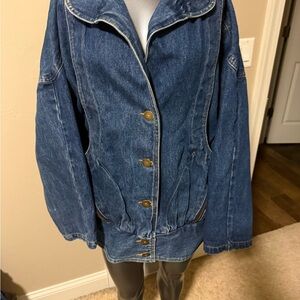 Gitano Dark Blue Denim Jacket with Button Detail